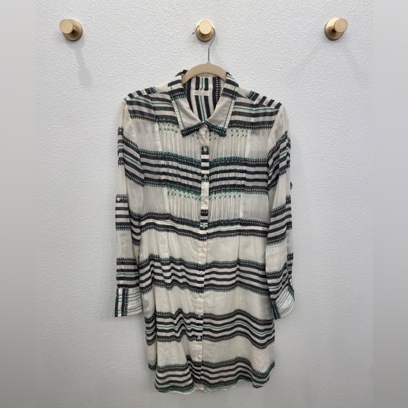 LOLA Australia Striped Button-Up Shirt Dress - Picture 1 of 12